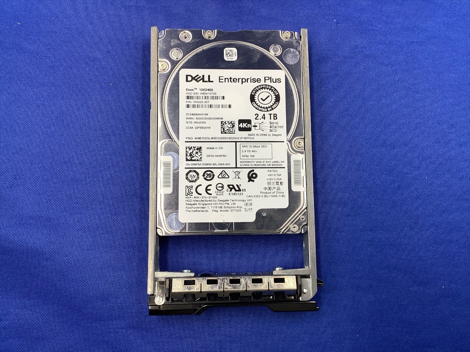 XWF6X Dell Compellent Enterprise Plus 2.4TB 10K SAS 12G 4Kn SED ST2400MM0149