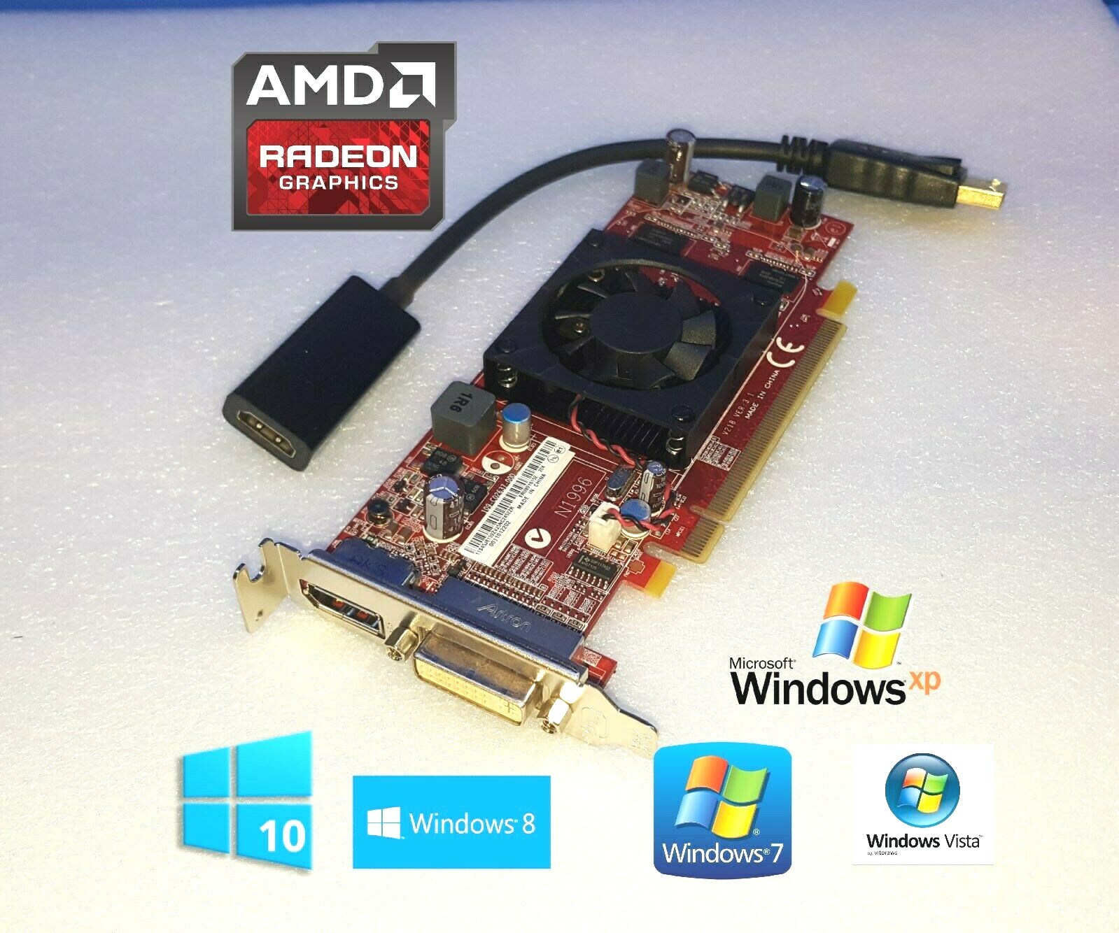 ASUS D830SF K20CD P30AD M70AD K20DA K20CE Low-Profile HDMI DVI DP Video Card