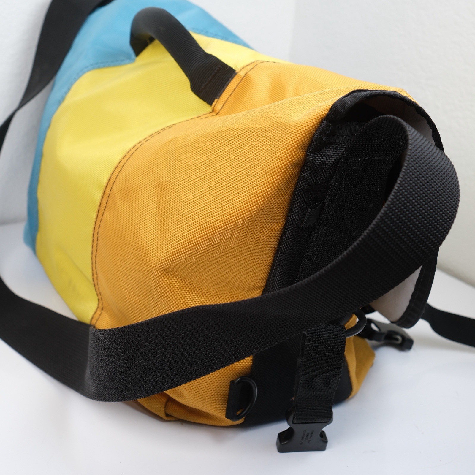 Vtg Timbuk2 Messenger Bag Tri Panel Orange Yellow Blue Y2K Laptop Red Tag Custom