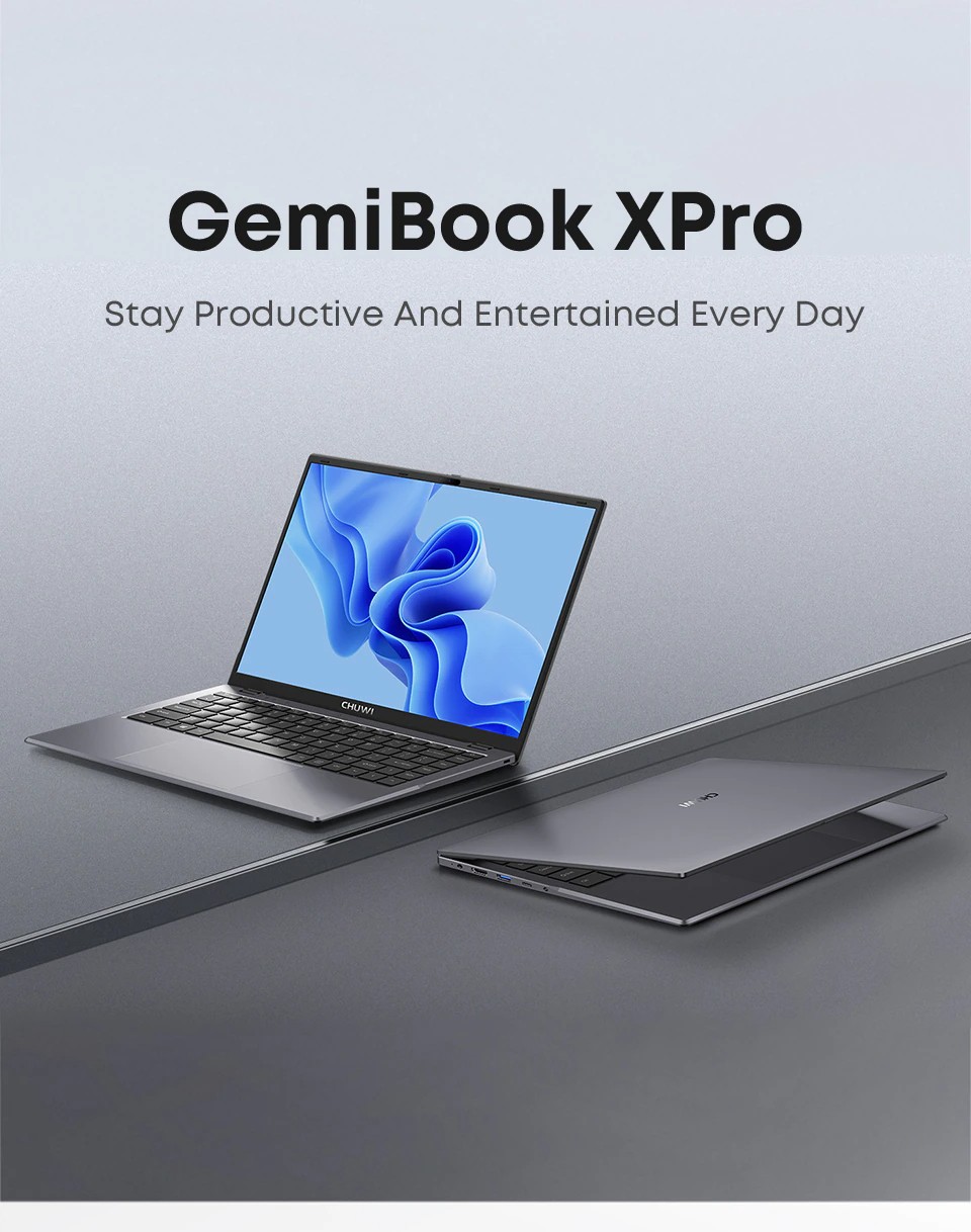 CHUWI 14.1in GemiBook XPro Laptop Intel N100 Quad-Core 3.4GHz 256G SSD Windows11