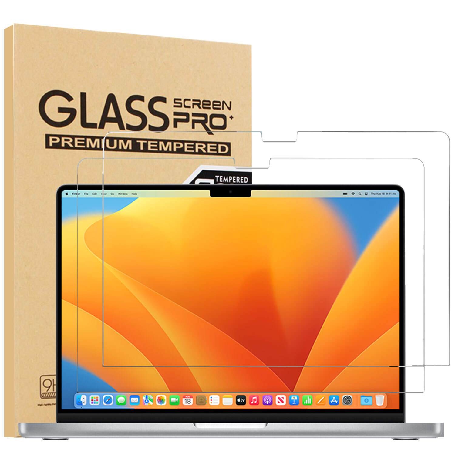 Premium Ultra Thin Tempered Glass Screen Protector For Apple MacBook Pro 14″ 13″