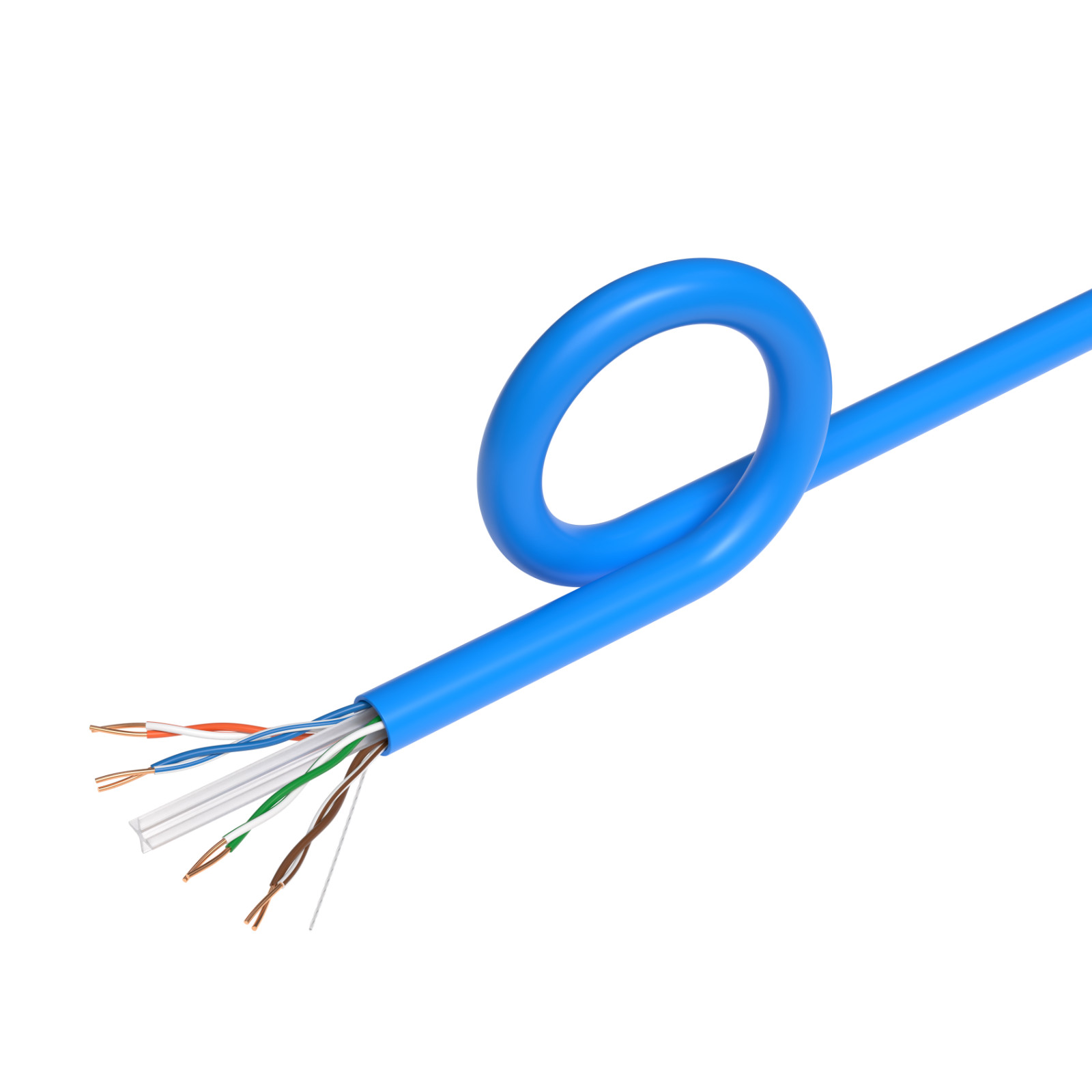 CAT6 Blue Ethernet Cable 990FT 23AWG UTP CCA Network Solid Bulk Wire Open Box