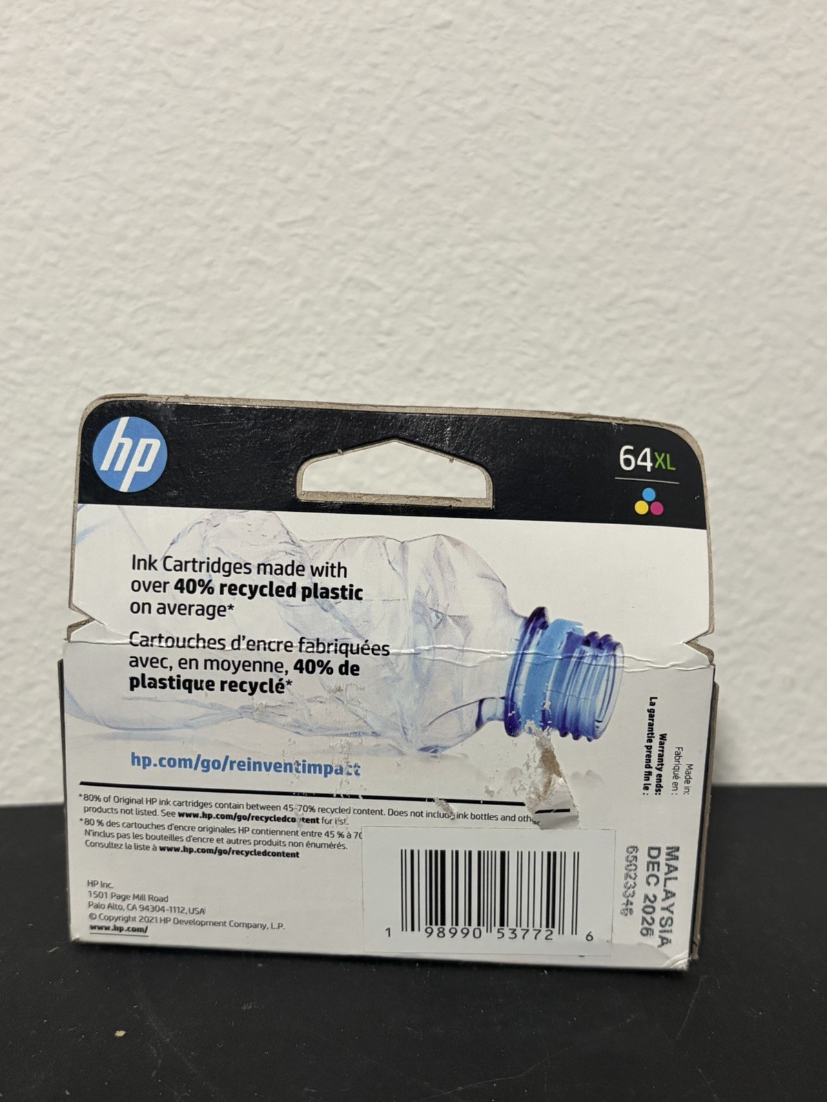 Genuine HP 64XL High Yield Tricolor Ink Cartridge 2026 New Sealed OEM