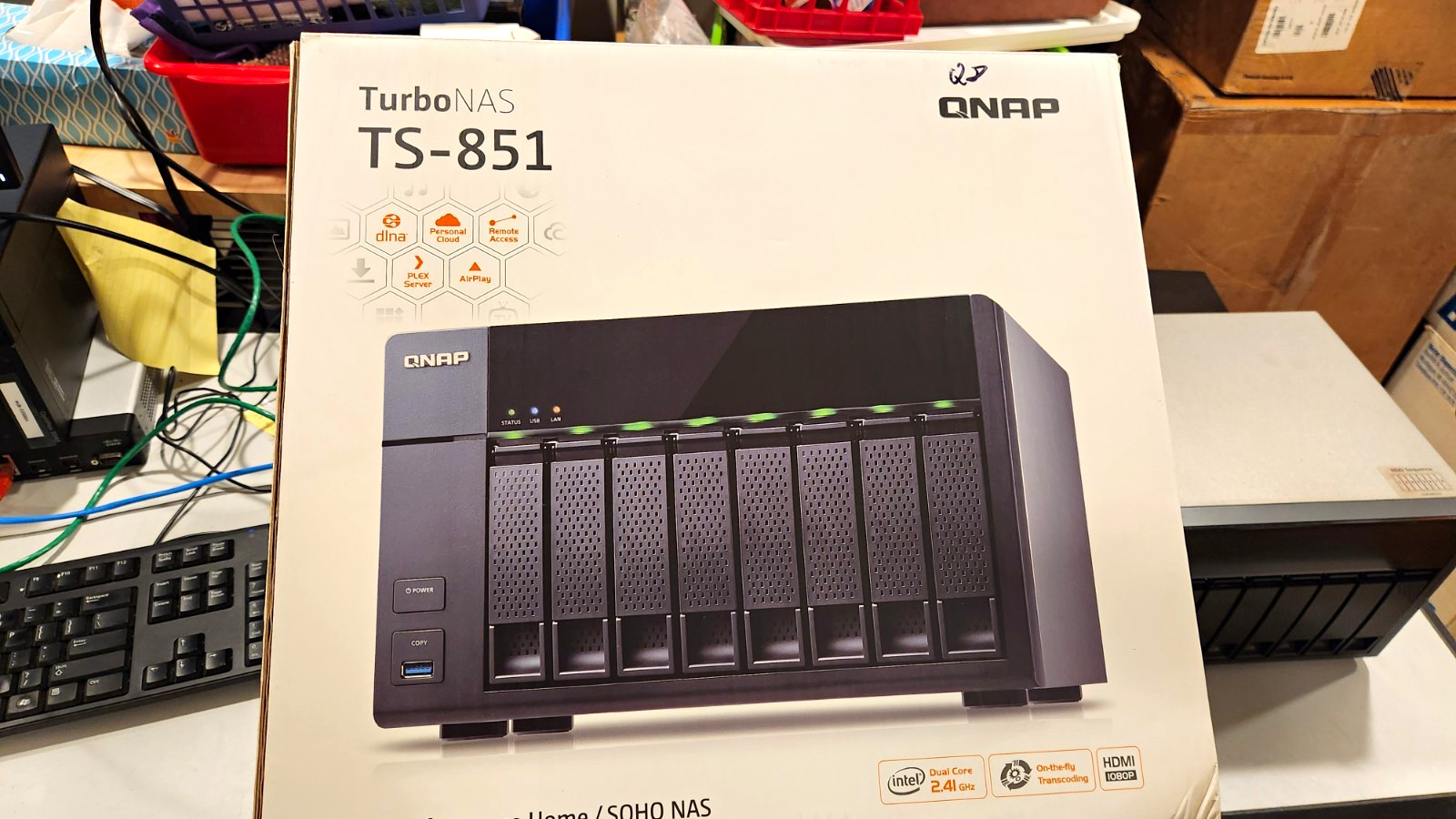 QNAP TS-851 TurboNAS 8-Bay Diskless NAS 8GB Ram Intel Dual Core 2.41 Ghz Black
