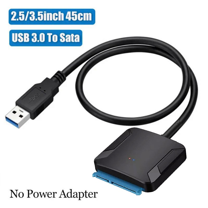 USB 3.0 to SATA External Hard Drive Reader 2.5″ 3.5″ HDD SSD Power adapter