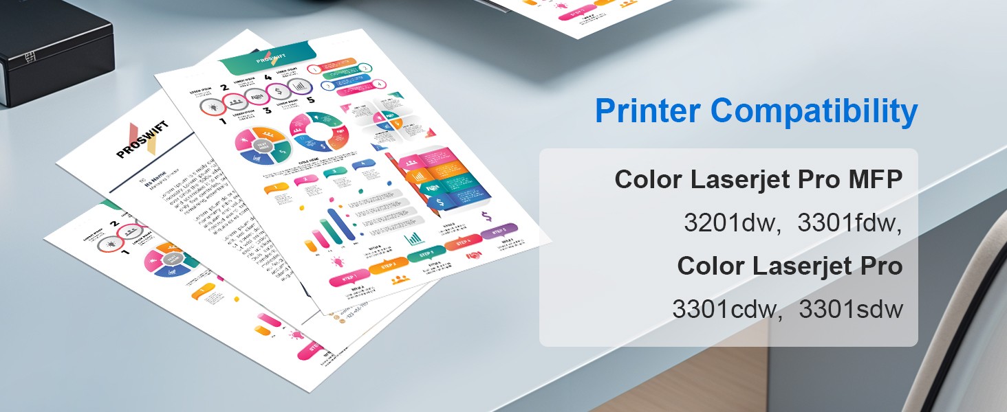 218X Toner Cartridge for HP Color LaserJet Pro 3201dw MFP 3301 Series Printers
