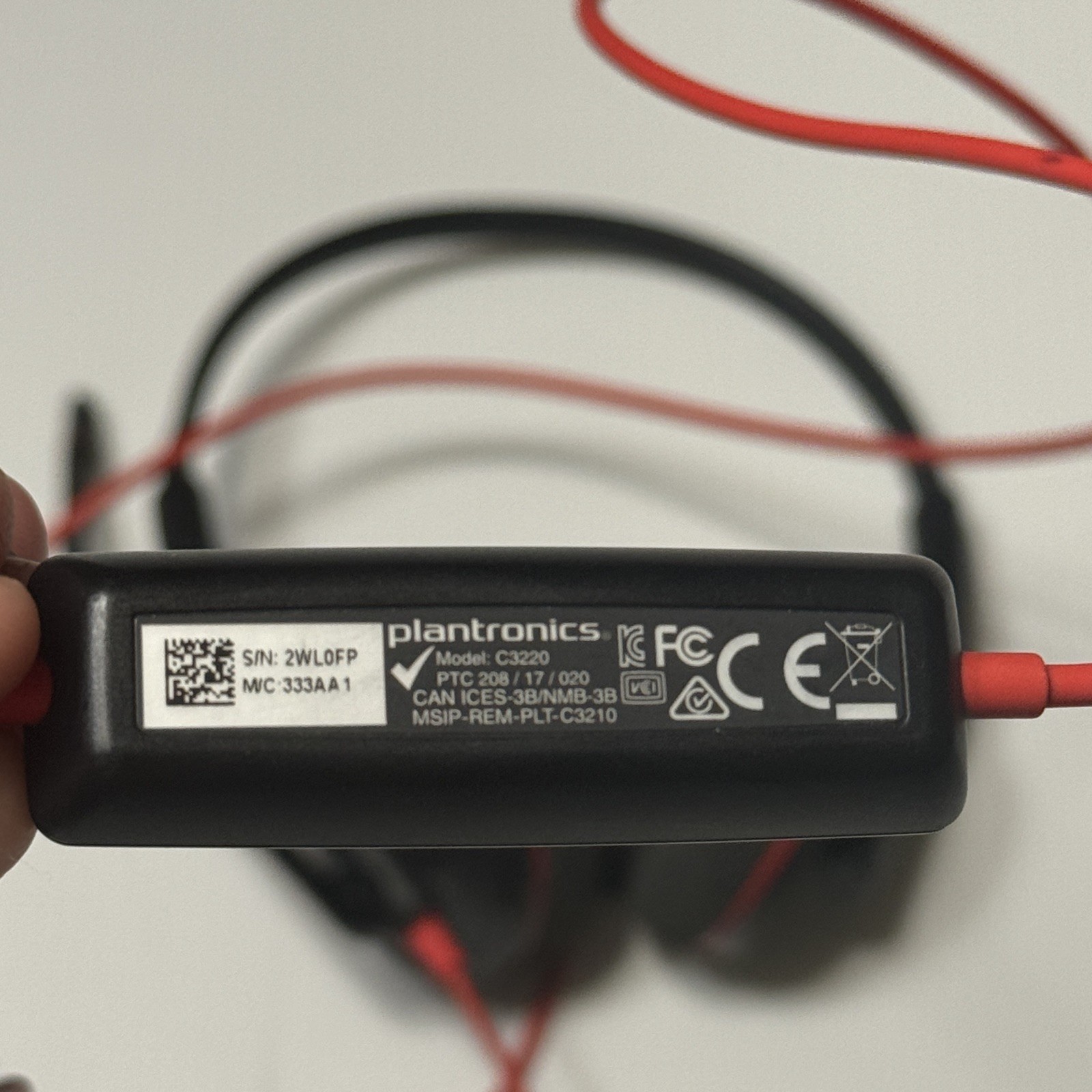 Plantronics Blackwire C3220 Headset TESTED WORKING
