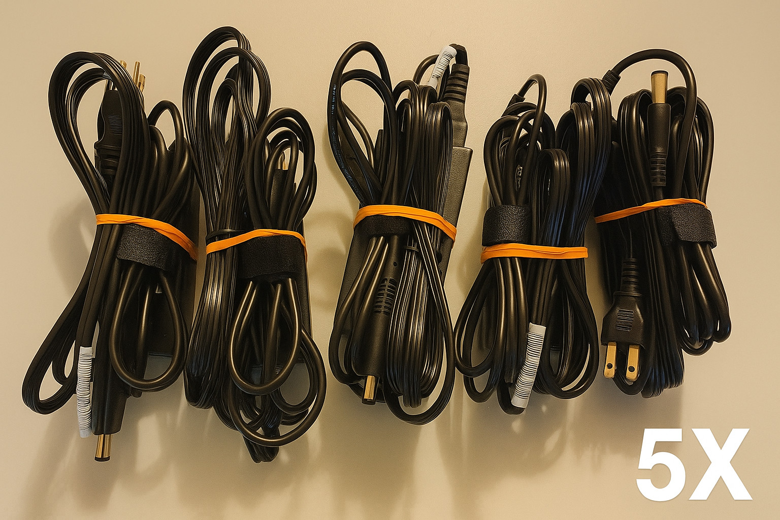 LOT of 5 Genuine HP 65W ProDesk 400 600 G1 G2 G3 AC Adapter w/Cord 7.4mm