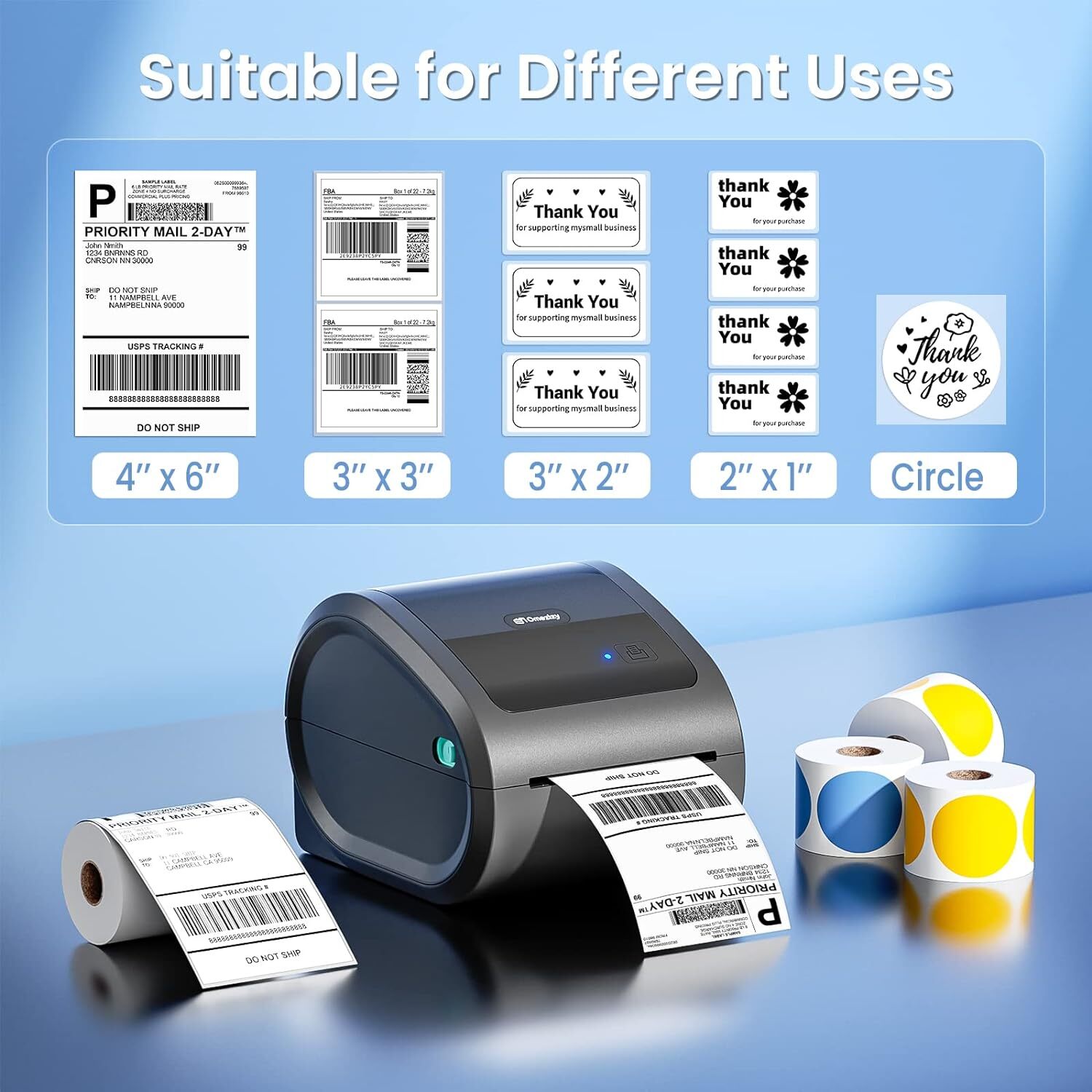 Bluetooth Thermal Shipping Label Printer for Shipping Packages Label Maker Lot