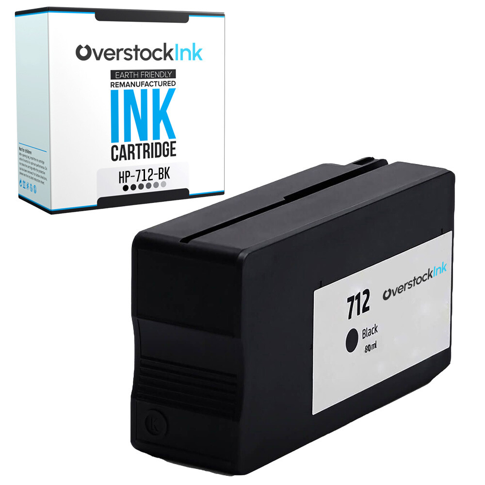 1PK Compatible HP 712 Black Ink Cartridge for HP DesignJet T210 T230 T250 T630