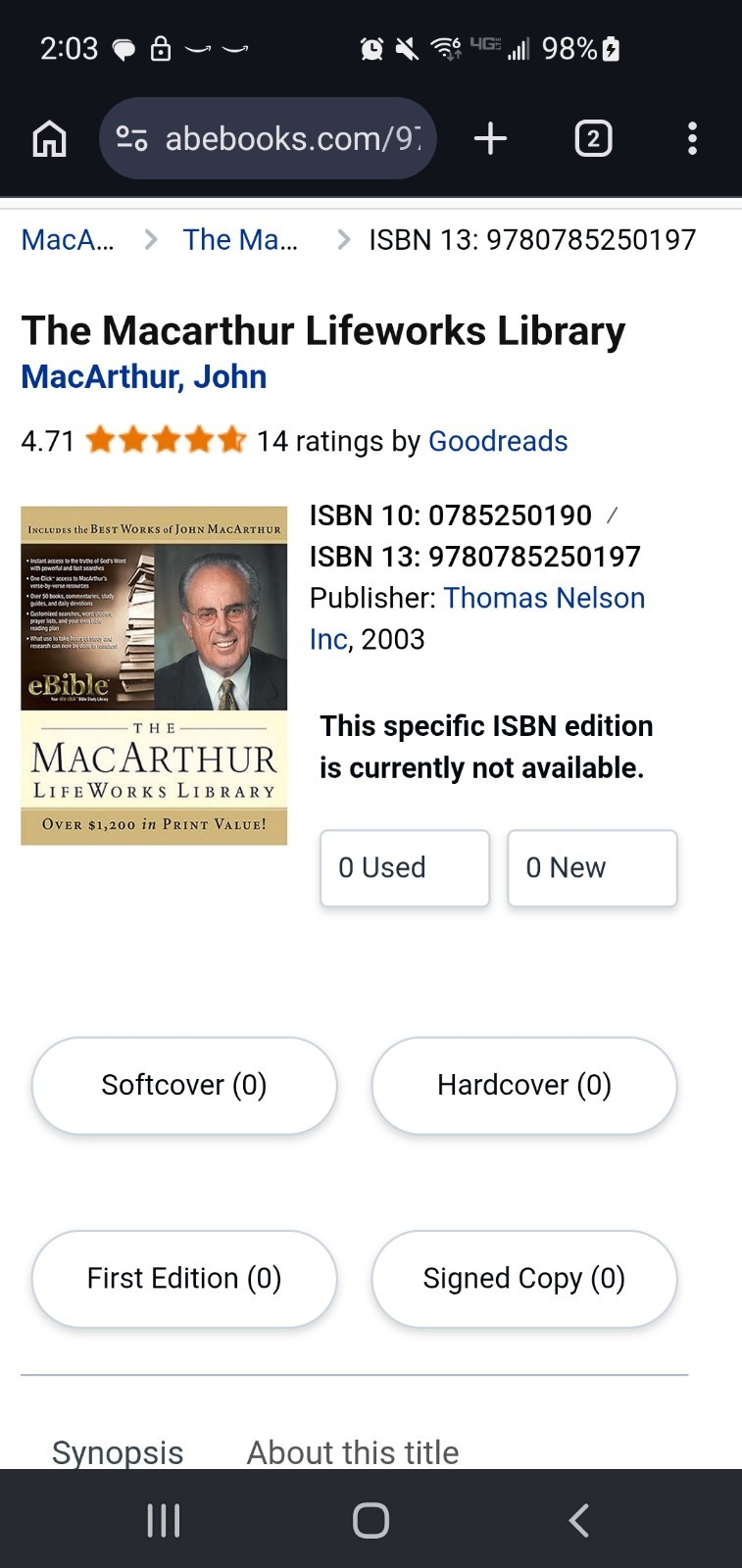 The Macarthur Lifeworks Library 2003 CD-ROM by John Macarthur / Thomas Nelson