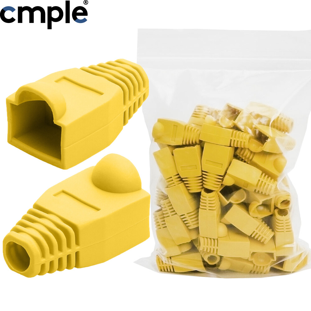 50 Pack Cat5e Cat6 Boots Ethernet Cable End Cap Grip Network RJ45 Connector Boot