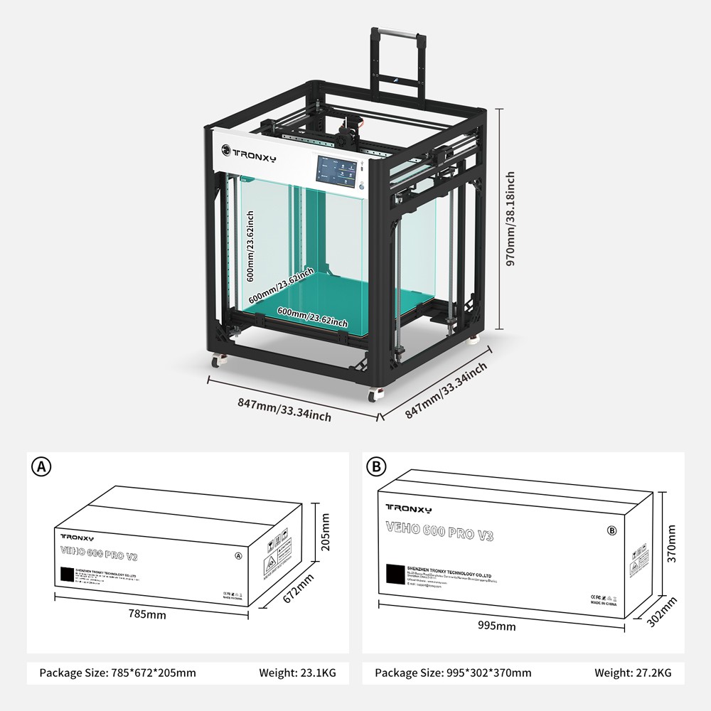 New Tronxy GEMINI S IDEX 2 color 2 Head Independent Dual Extruder FDM 3D Printer