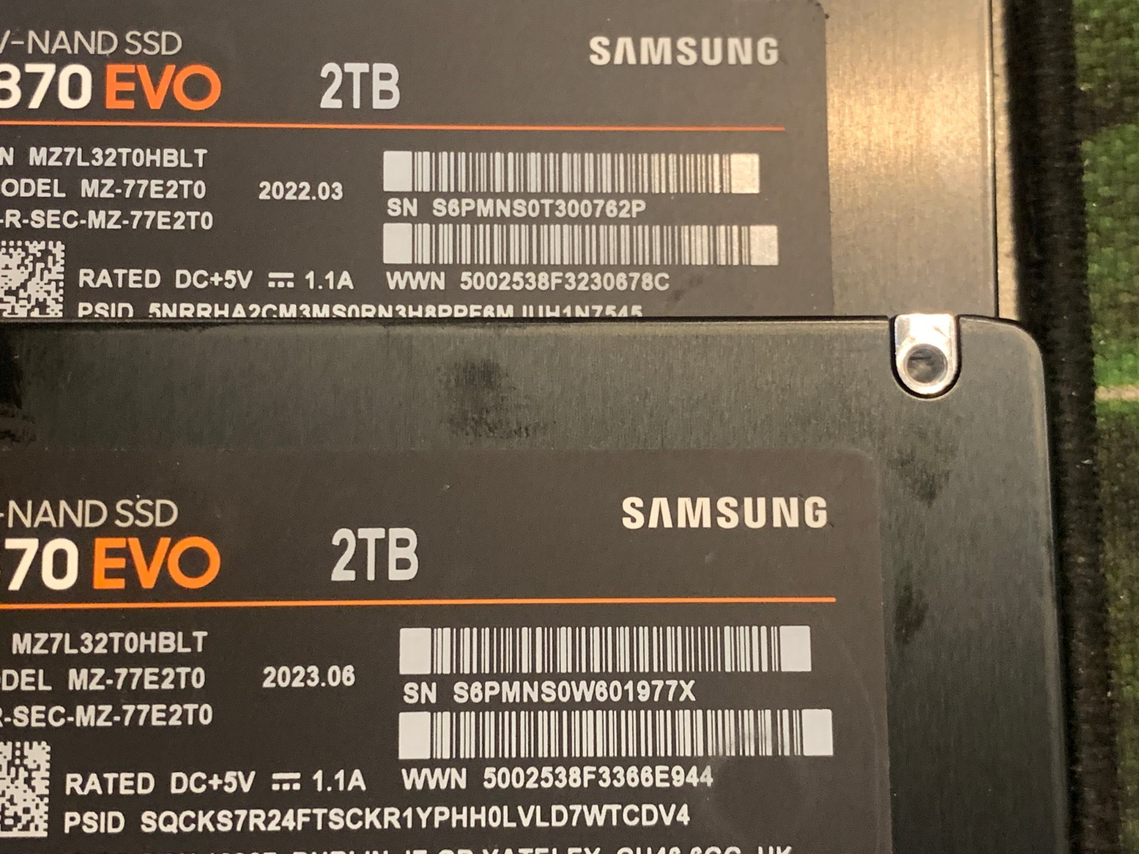 Samsung 870 EVO 2TB 2.5″ SATA III Internal SSD MZ-77E2T0 99-100% Health