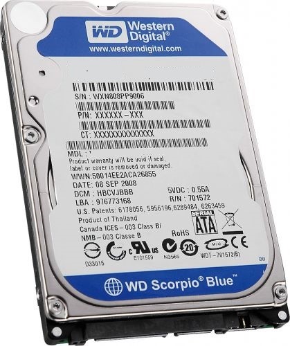 80 SATA Western Digital Scorpio Blue WD800BEVT-75ZCT2 5400rpm HDD 2.5 Hard Drive