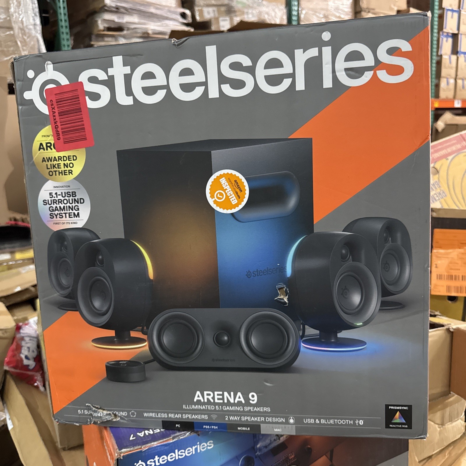 Arena 9 Illuminated 5.1 Desktop Gaming Speakers RGB System 61547 NIB MSRP$679