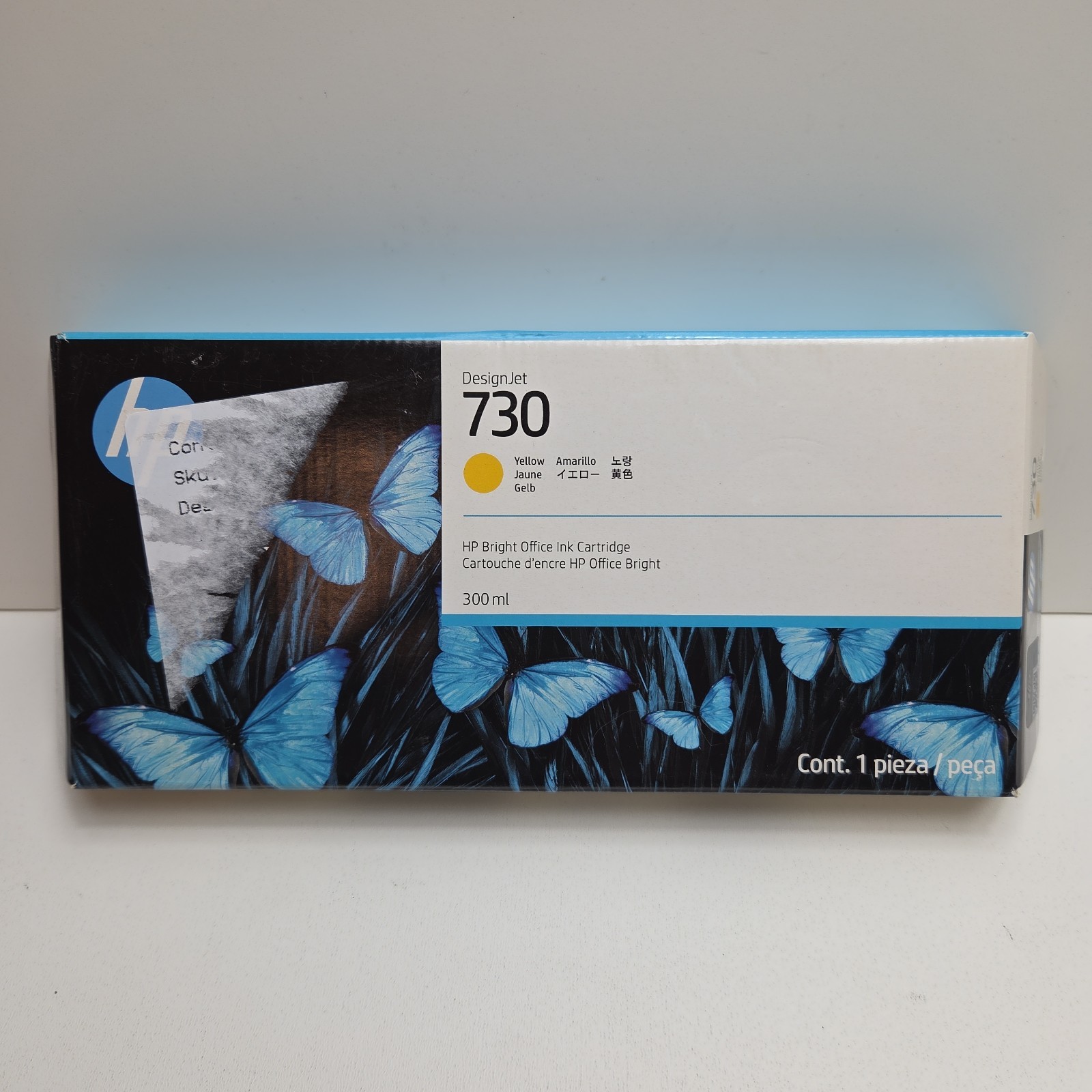 NEW GENUINE – HP 730 YELLOW INK 300ml DesignJet P2V70A – Sealed Box 11/2027