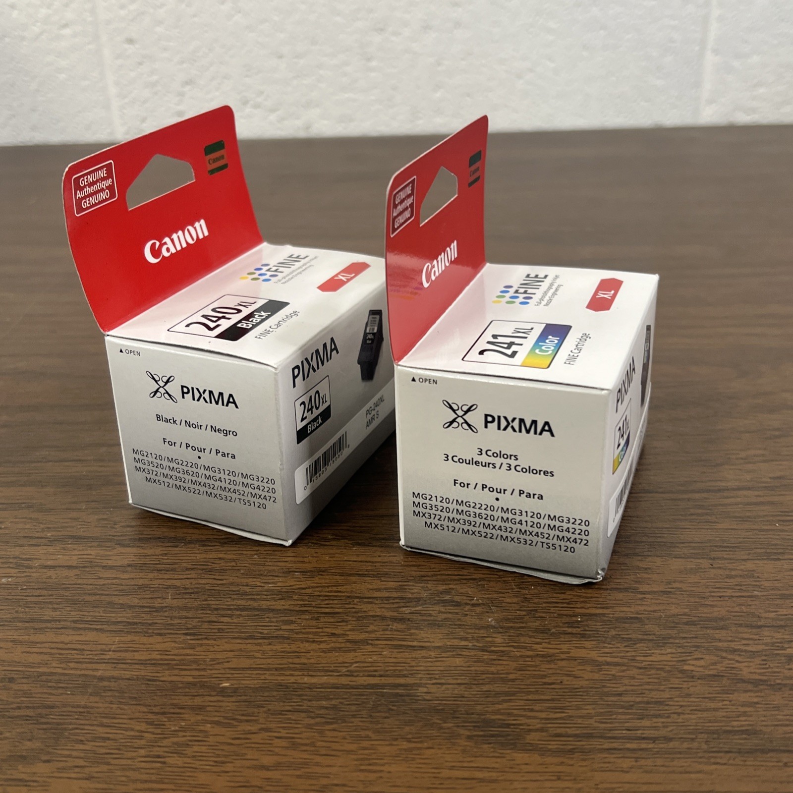 Canon Genuine PG-240XL Black CL-241XL Tri-Color High Yield Ink Cartridge Sealed