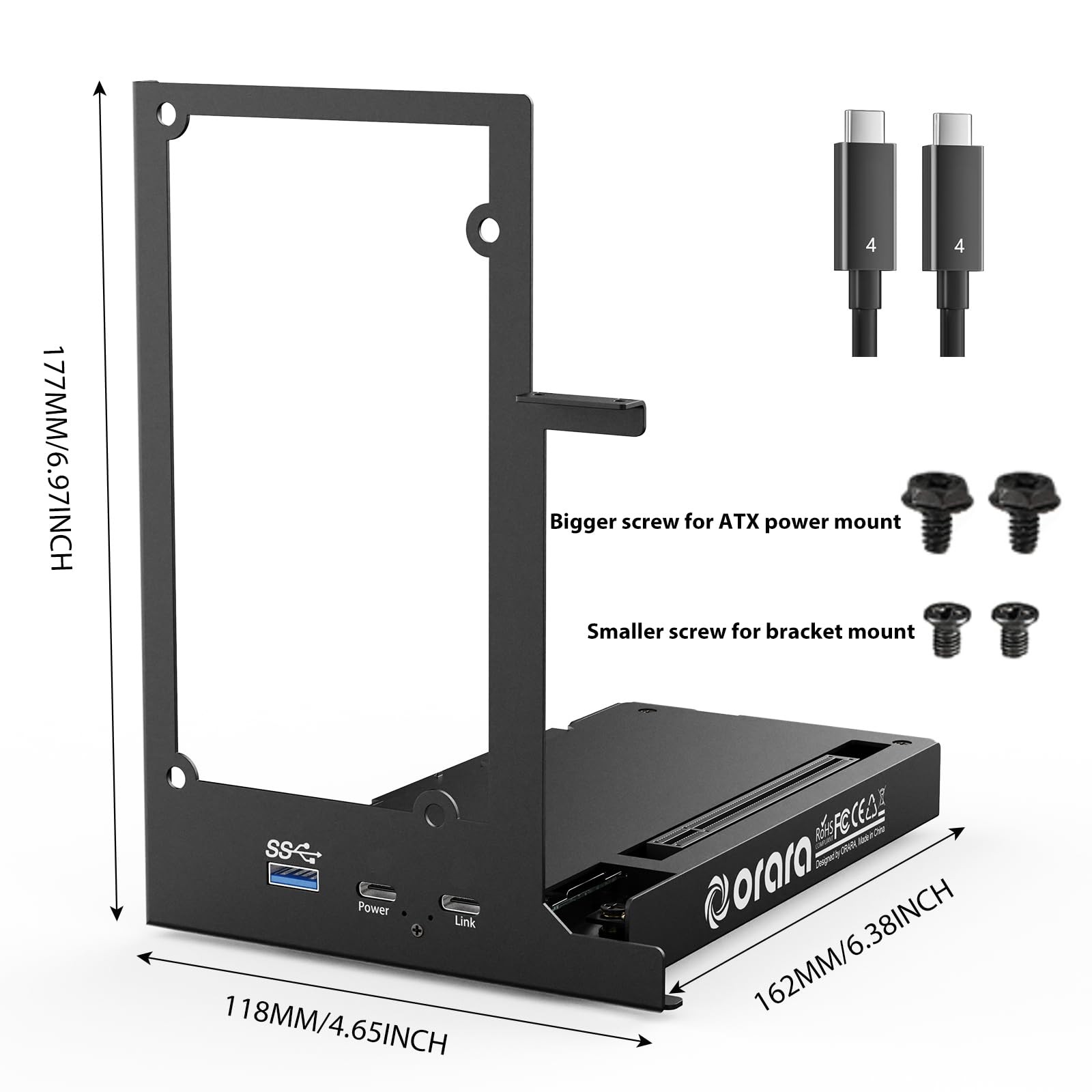 External GPU Dock Station, Mini eGPU Enclosure Only Compatible with Thunderbolt