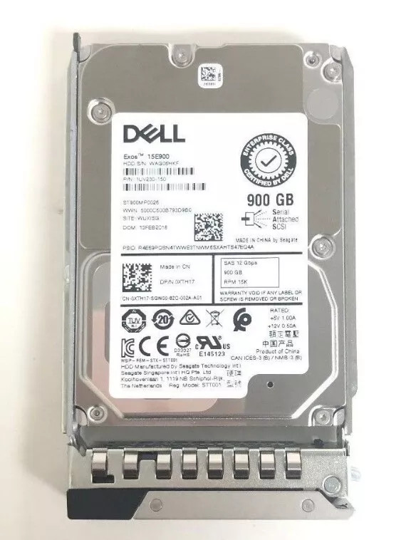 Dell XTH17 0XTH17 900GB 15K 2.5″ SAS 12Gbps v6 ST900MP0026 14G 15G 16G KIT HDD