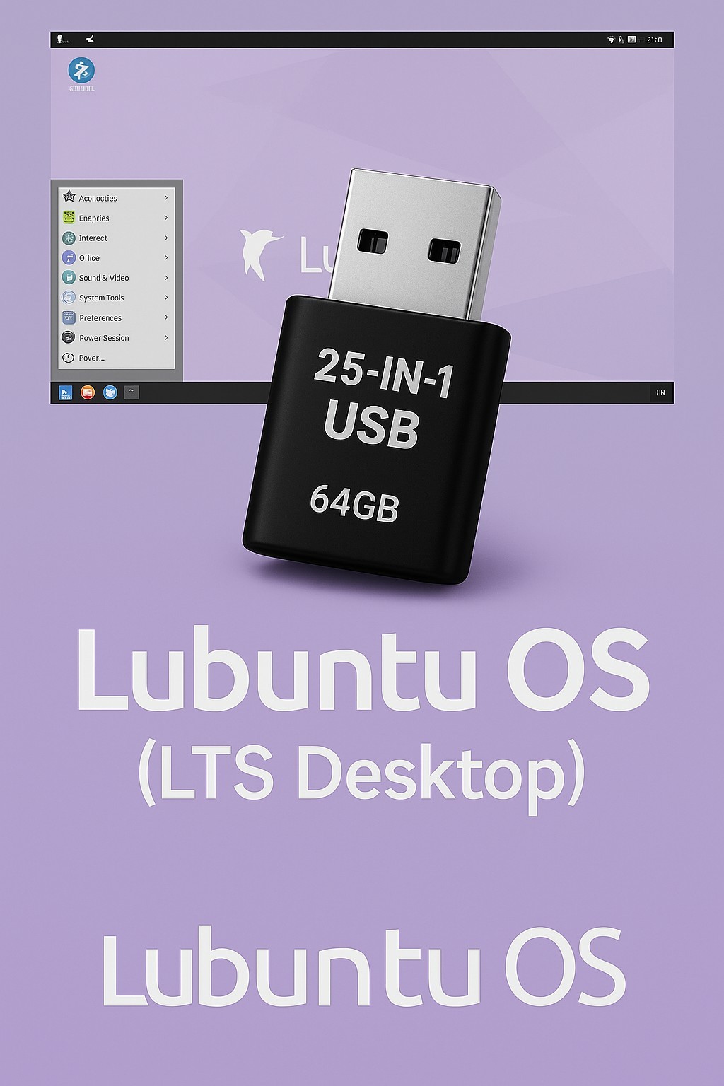 25-in-1 OS USB 128GB Bootable Linux Pack, Arch, AntiX, Fedora, Mint, Zorin, Kali