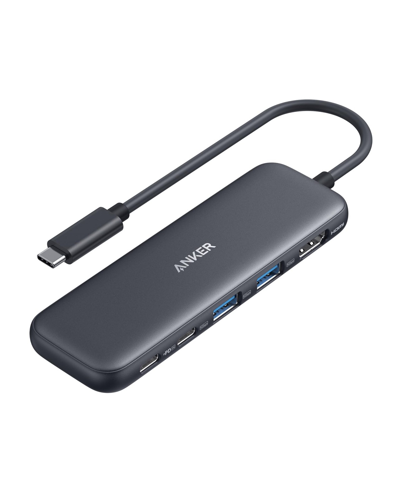 Anker USB C Hub, 5-in-1 USBC to HDMI Splitter with 4K Display, 1 x Black