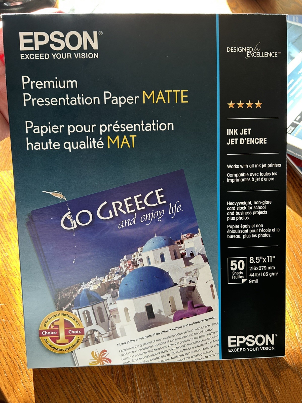 Epson Premium Presentation Paper Inkjet (MATTE, 8.5×11 inches, 50 sheets)