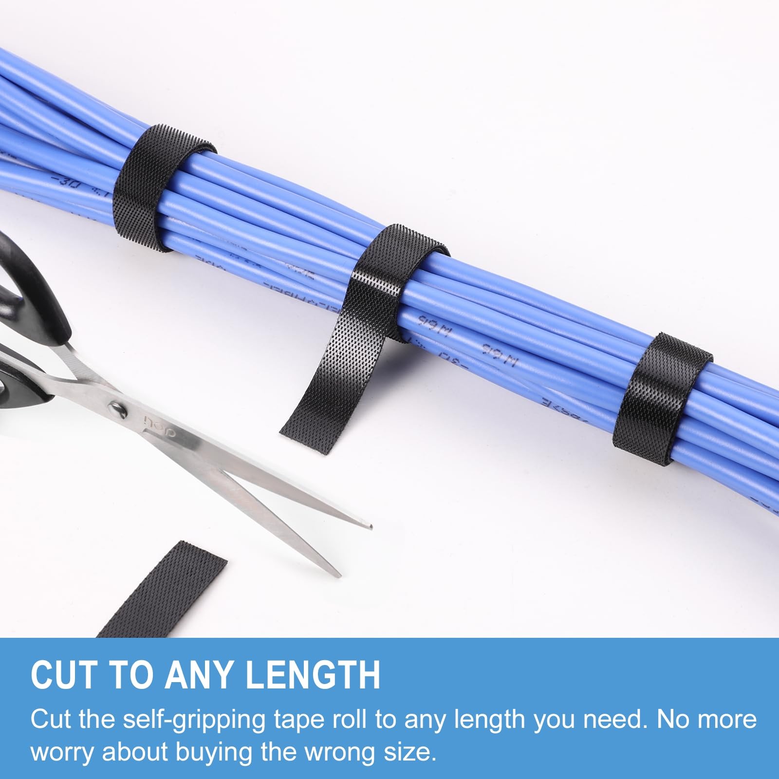 1 Inch x 30Ft Double Sided Hook and Loop Straps Rolls Self Gripping Straps