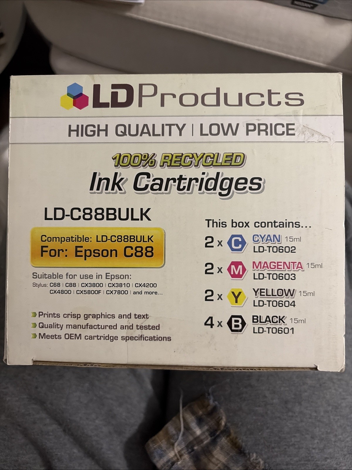 LD Products Ink Cartridges For Epson C88 10 Qty