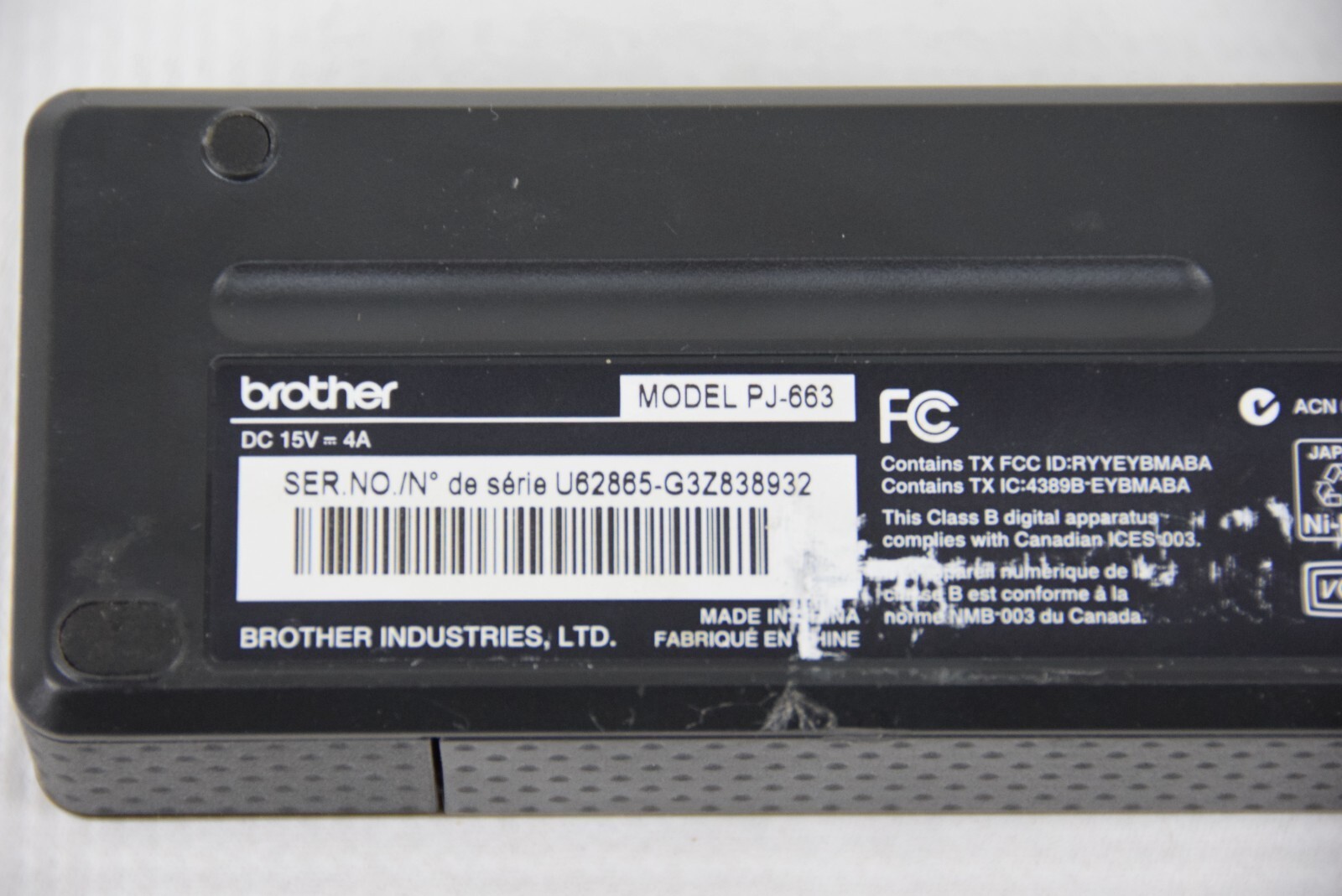 Brother Pocketjet 6 Plus PJ-663 Mobile Thermal Printer Bluetooth