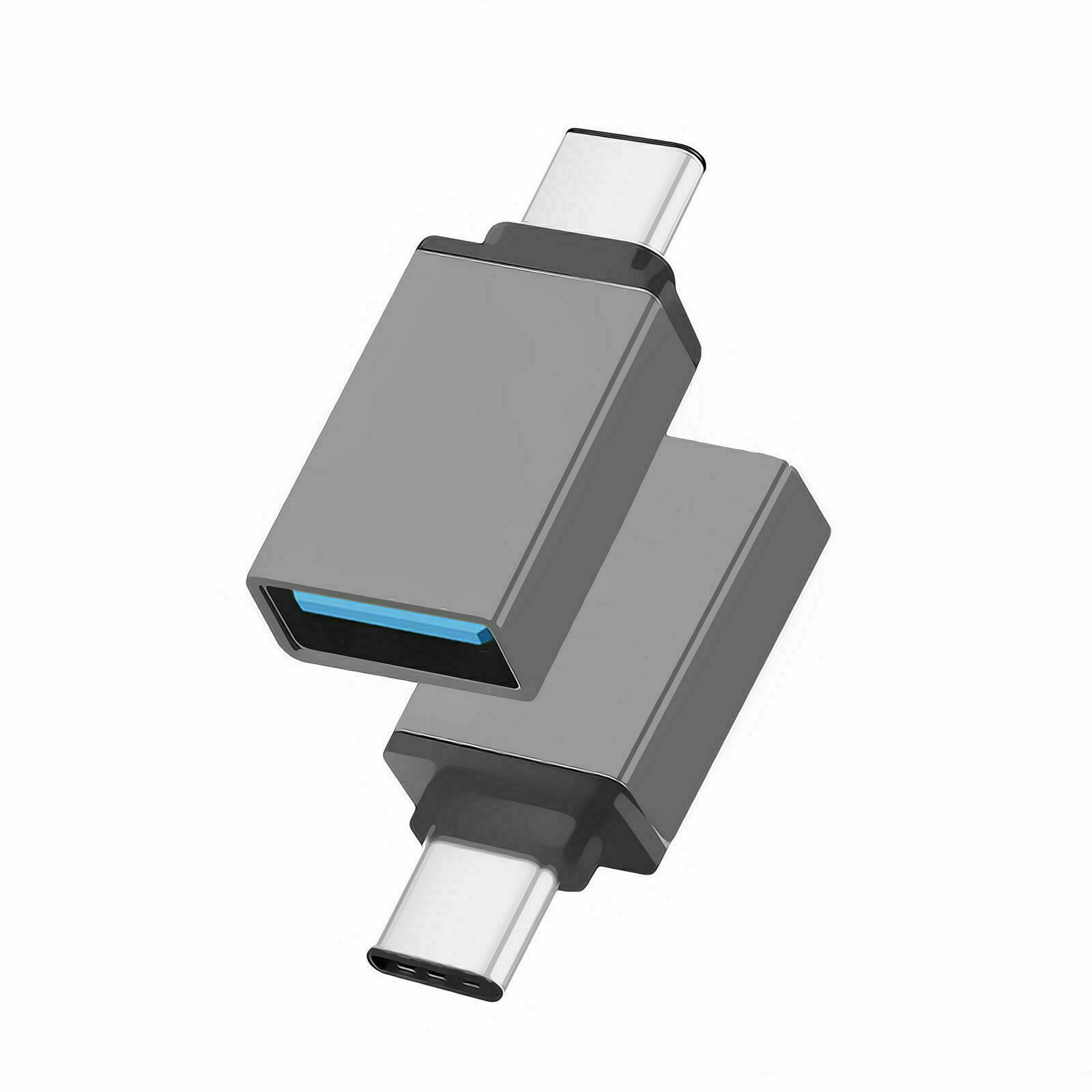 x3 (3pack) USB-C Type C 3.1 Male to USB 3.0 Female Converter Adapter OTG Gray