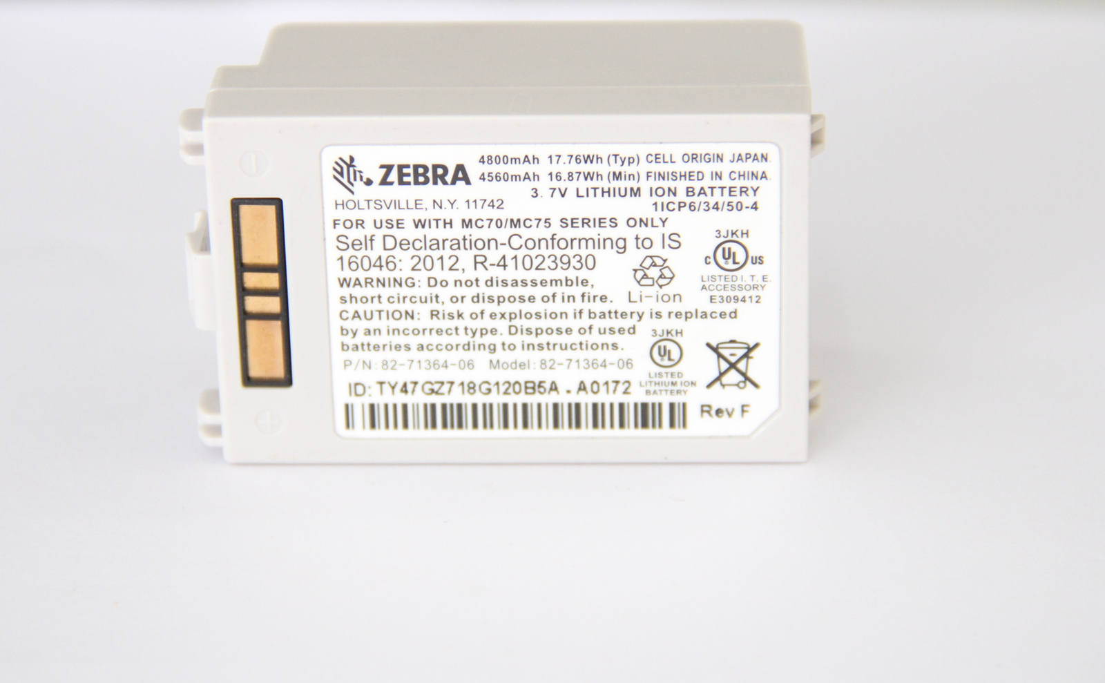Original Battery For Symbol Motorola MC75 MC70 Series 4800mAh 82-71364-06 3.7V