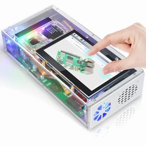Raspberry Pi 5 Case with Screen (4.3” Touchscreen), with Screen 128GB SSD