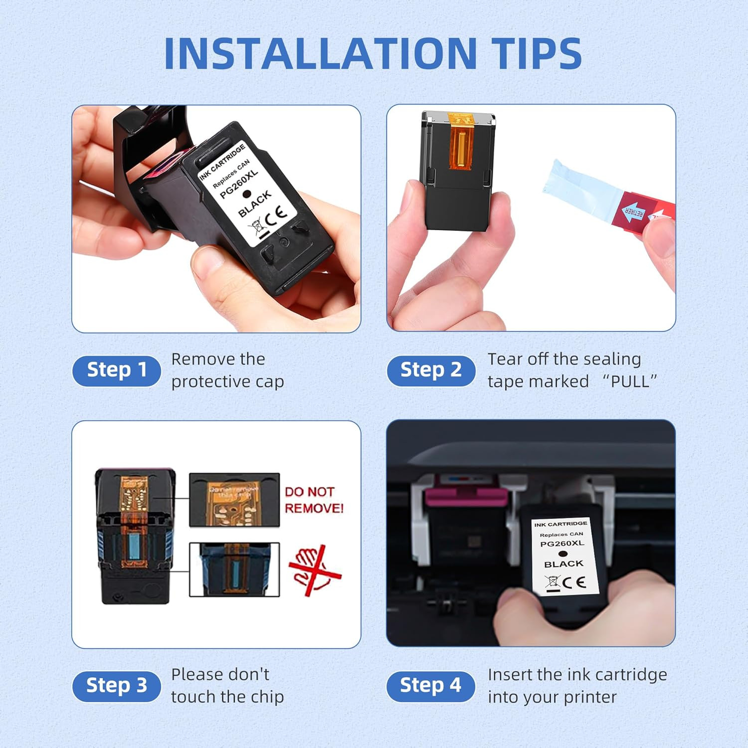PG-260 XL CL-261 XL Ink Cartridges Replacement for Canon 260XL and 261XL Ink …