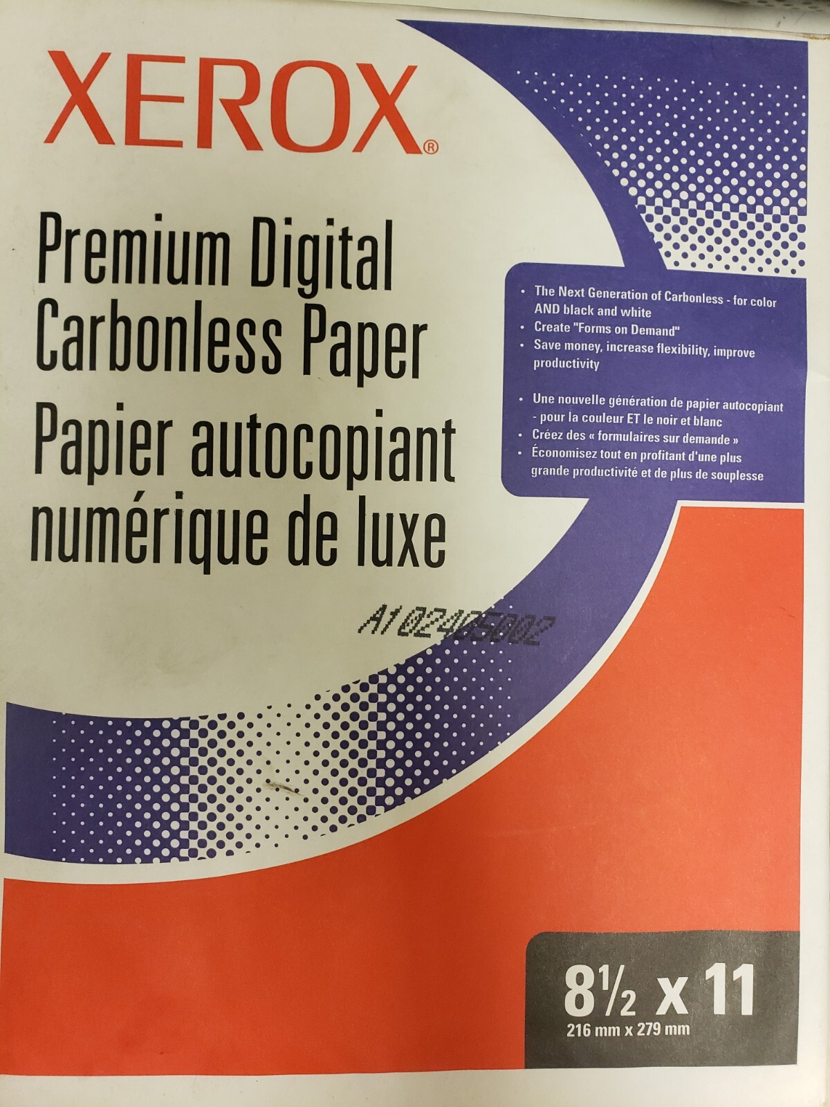 Xerox 8.5X11 Carbonless Paper White/Canary 3R12421 2 Part Straight 5000 Sheets