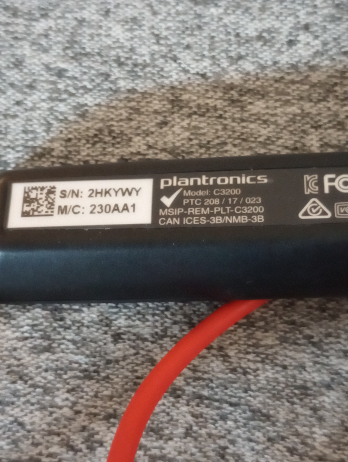Plantronics C3200 USB Over-the-Ear Headset – Black
