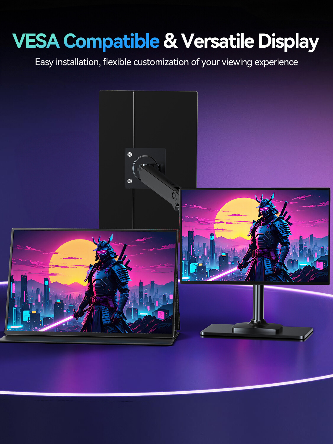Portable Monitor 2K 16″ UPERFECT 500 Nits 10 Bit Frameless Second Screen USB C