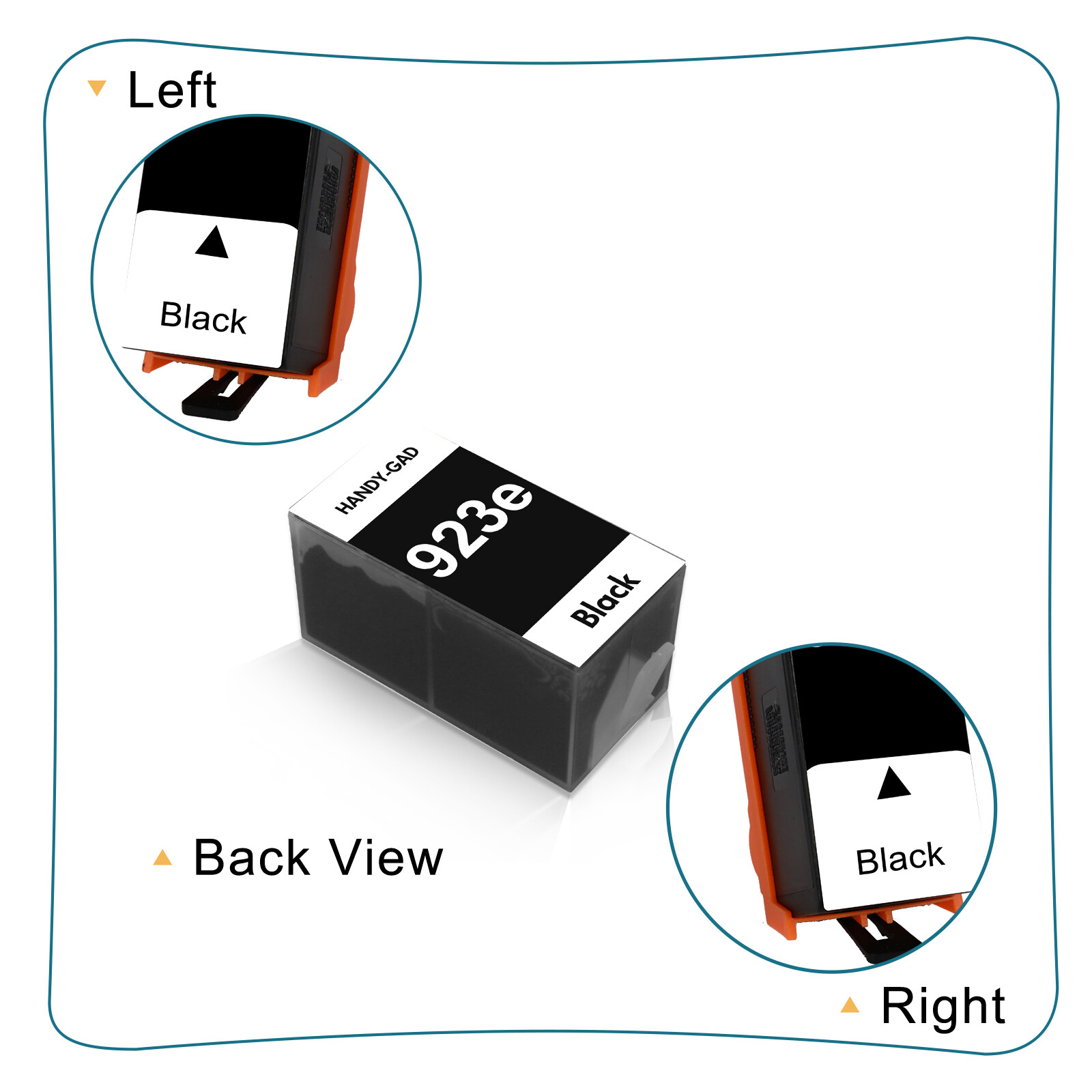 1-Pack Replacement 923e Black Ink Cartridge for HP OfficeJet Pro 8130 8120 8138e