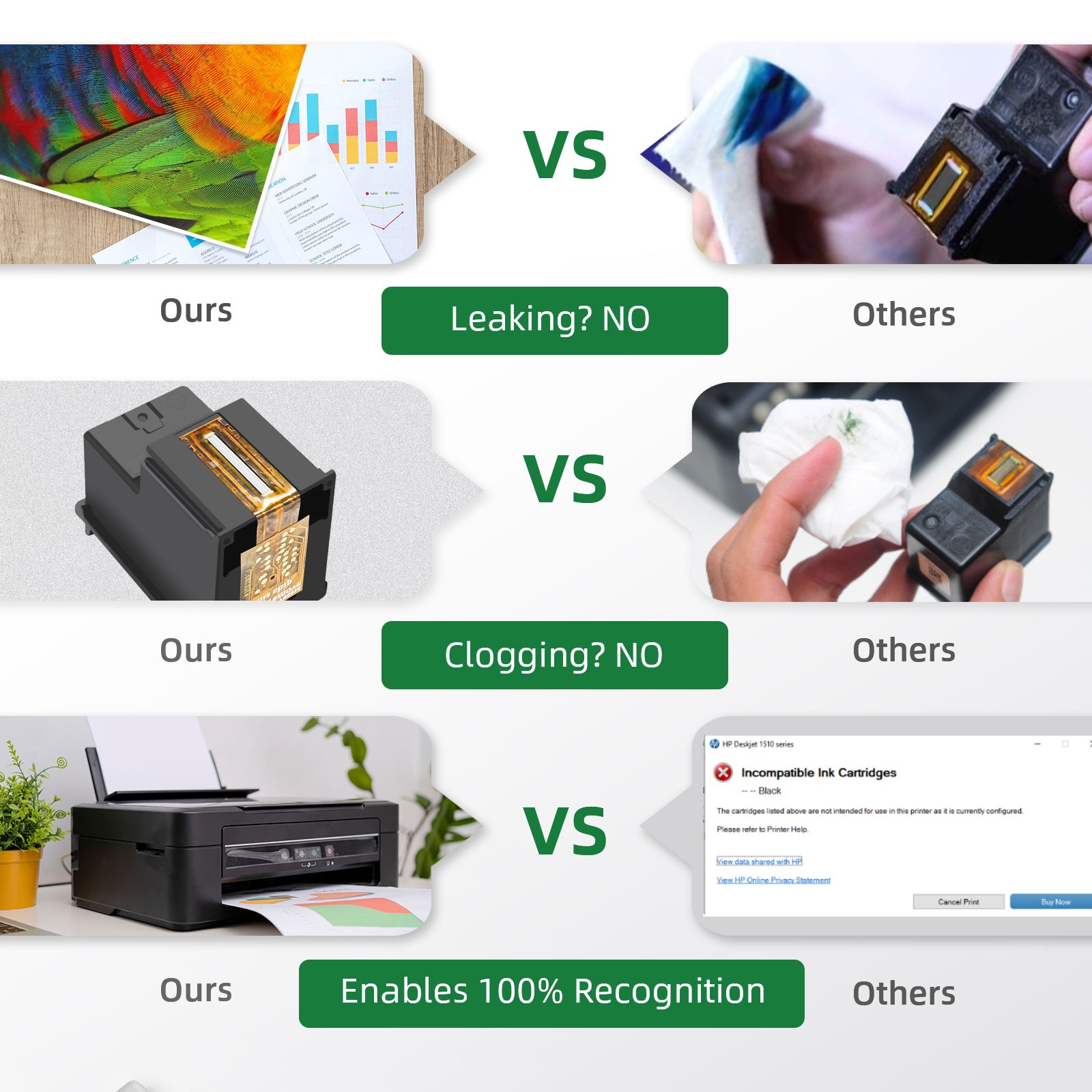 60XL 60 XL Ink Cartridges Compatible with HP Photosmart C4788 C4795 C4799 C4610