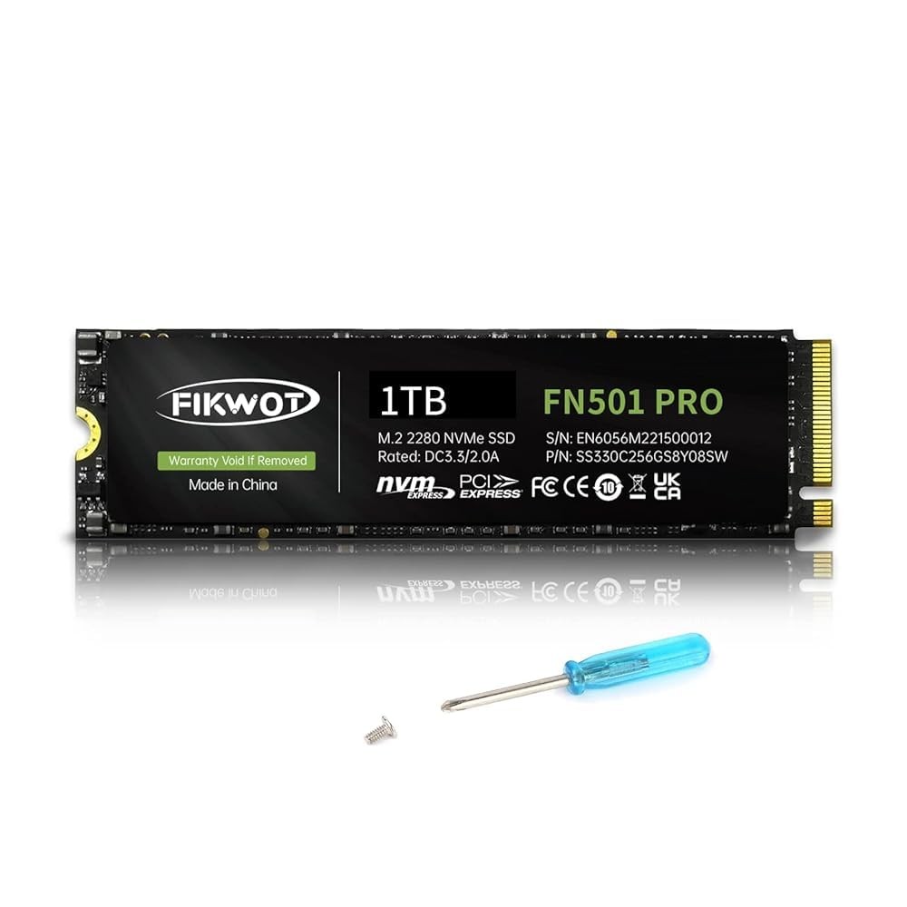Fikwot 1TB M.2 SSD NVMe PCIe Gen 3.0 TLC Internal SSD Solid State Drive 3500MB/s