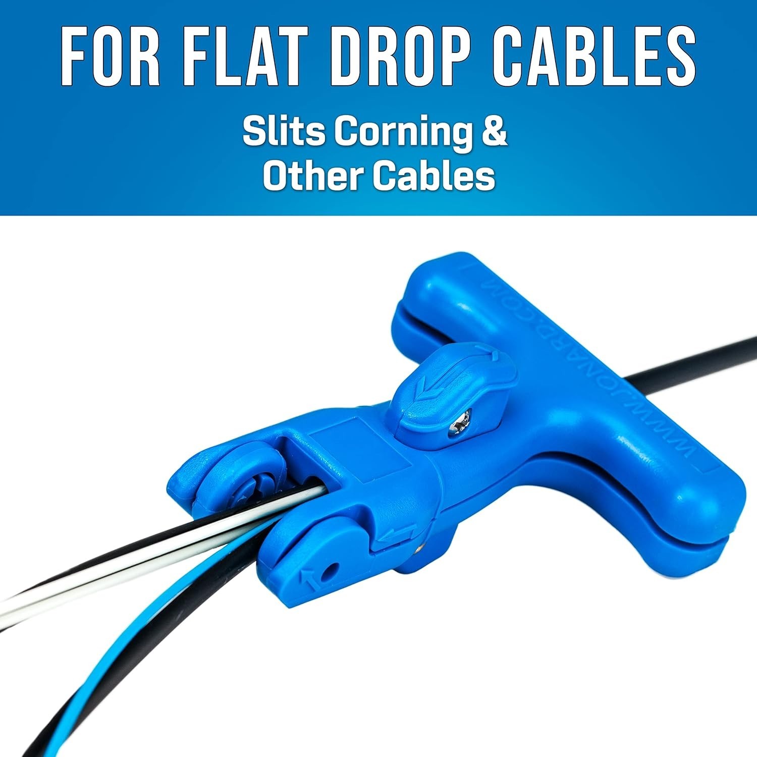 Durable Fiber Optic Drop Cable Slitter for 0.250″ Flat Jackets, Compliant