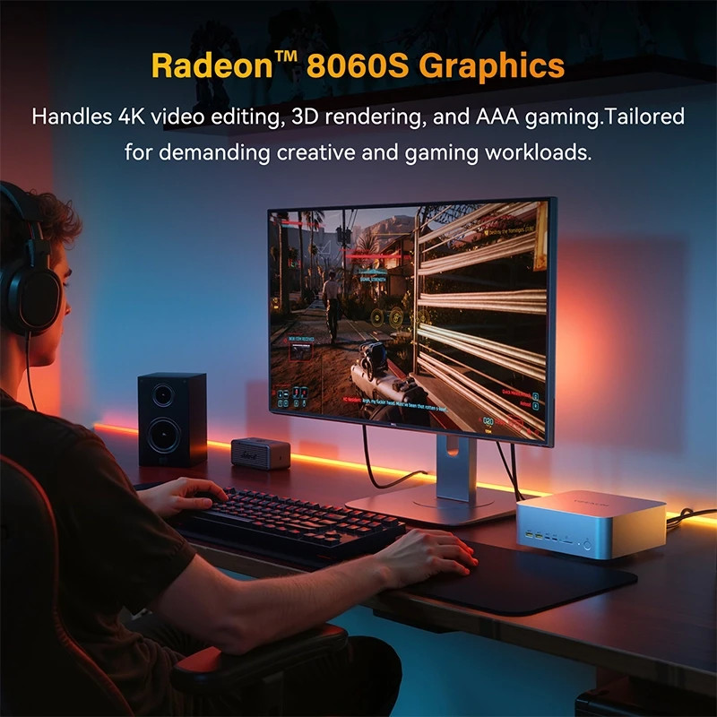 GEEKOM A9 Mega AI Mini PC with AMD Ryzen Al Max+ 395 – 128GB LPDDR5x AI RAM
