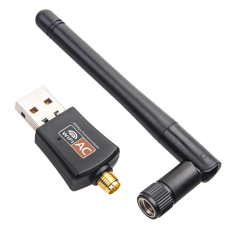 2 Pack 600Mbps Wireless Lan USB Wifi Adapter Dongle Dual Band Antenna 802.11AC