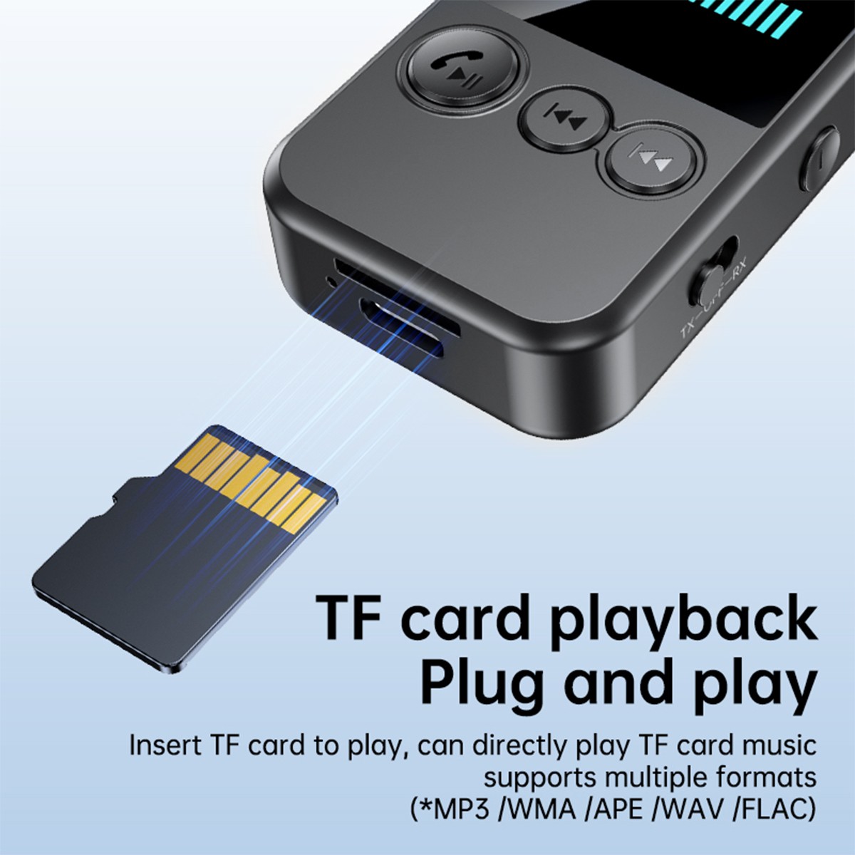 Wireless Adapter Bluetooth 5.4 Audio Transmitter Receiver 3.5MM AUX HiFi Music
