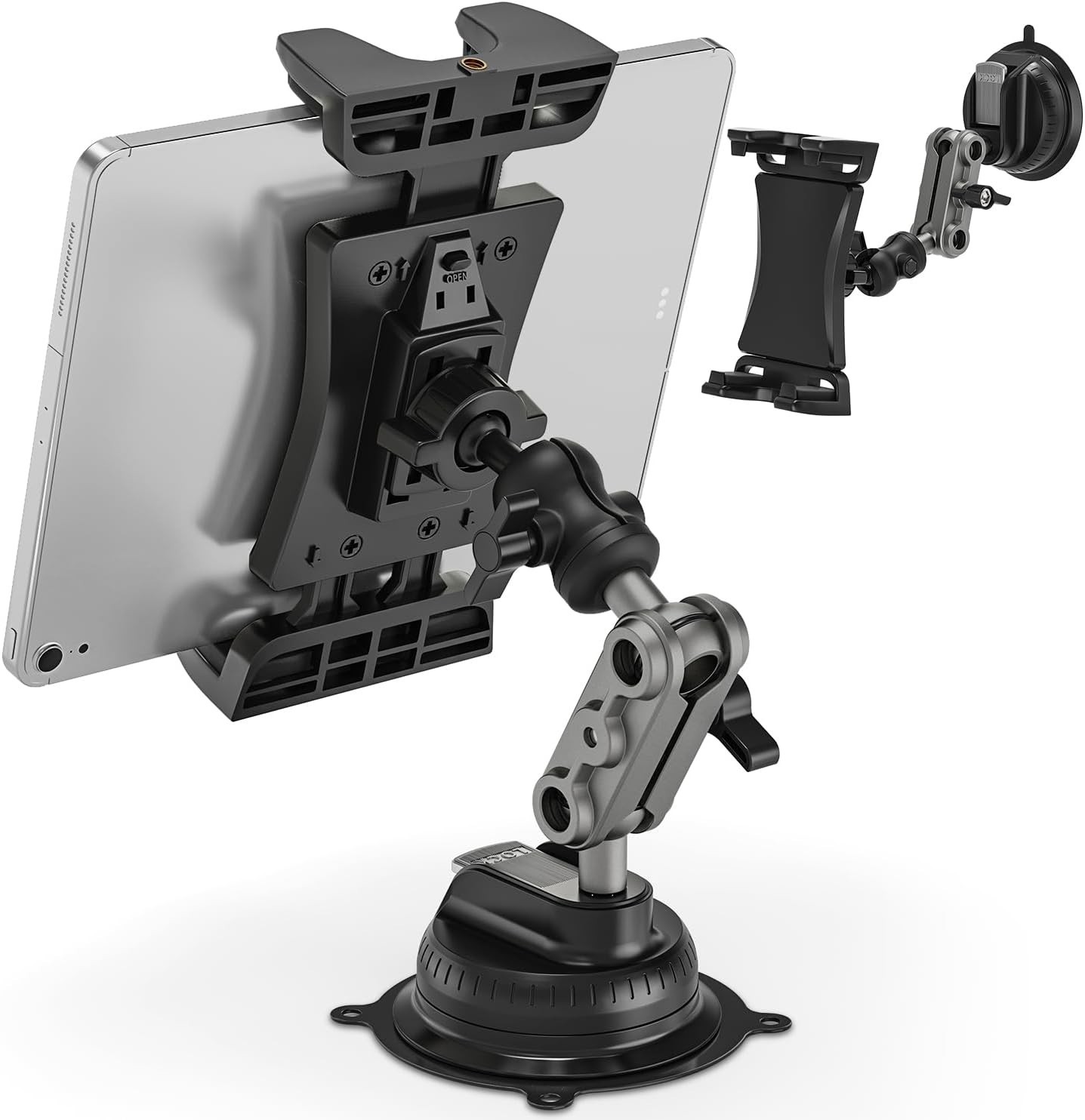 Heavy Duty Tablet Mount | Car Truck Dash/Windshield Holder for 4.7″-12.9″ iPad