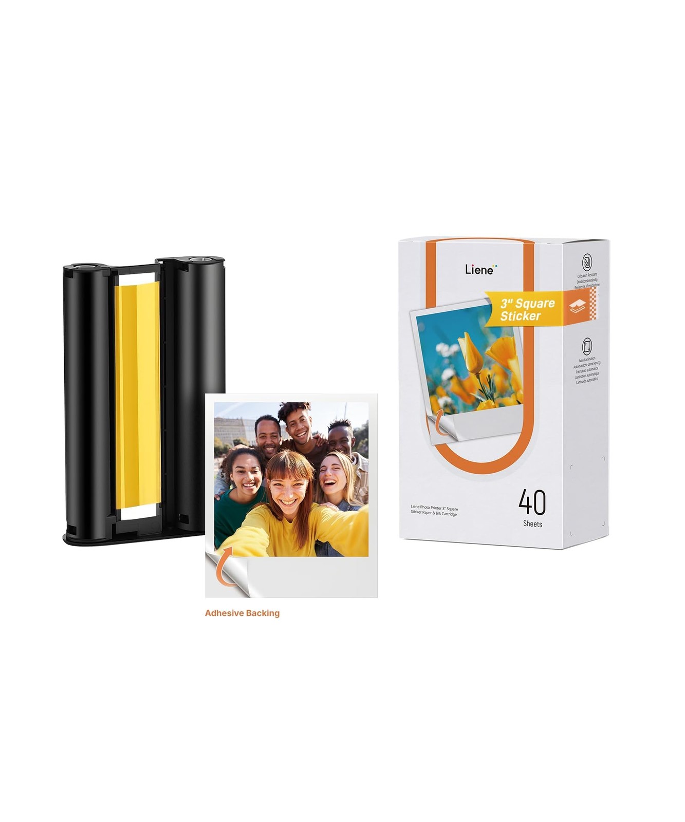 Amber M110 & M210 3×3â€³ Photo Paper 40 Sheets & 1 Cartridge, Photo Printer Sti