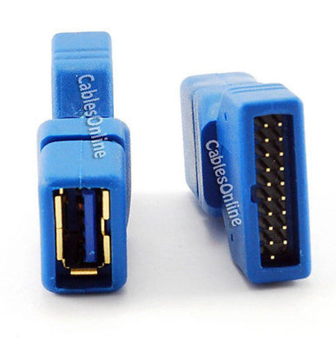 USB 3.0 A Female to 20-Pin Box Header Male Adapter, Gold Plated – GC-U23