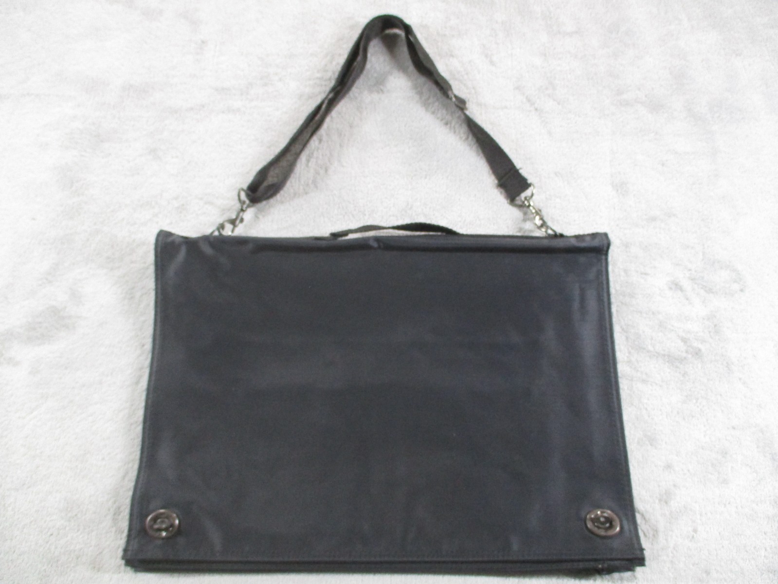 Vintage Messenger Laptop Bag Basic Lightweight Black Shoulder Strap Simple EUC