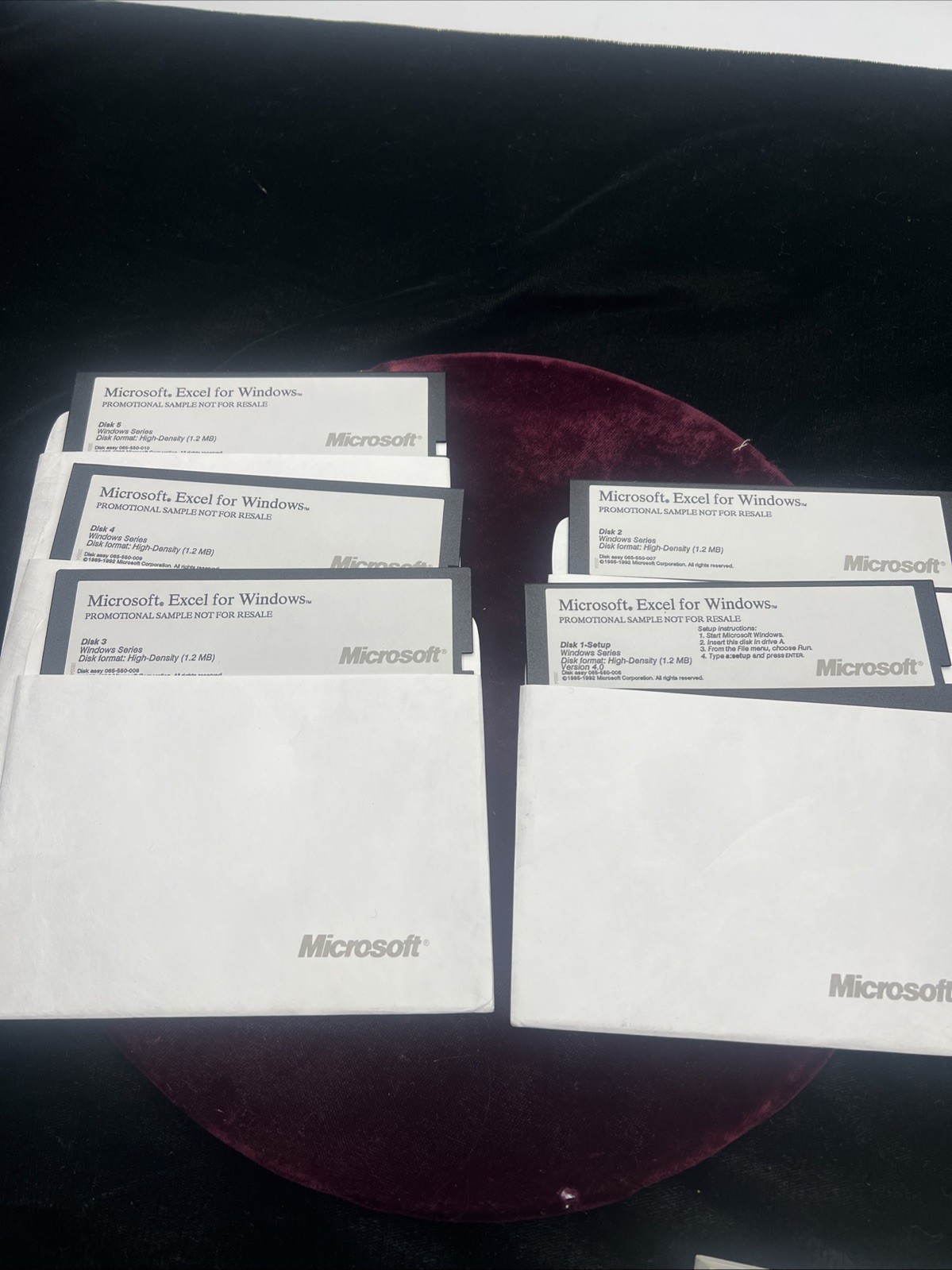 Vtg Microsoft Excel 4.0 Windows Box Set PROMO SAMPLE 1992 3.5″ & 5.25″ Disks