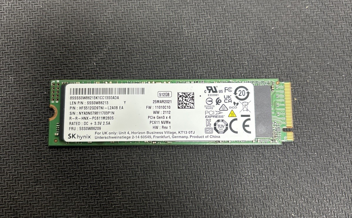 2280 NVMe 512GB M.2 SSD PCIe – Random Brands/Models/Speeds